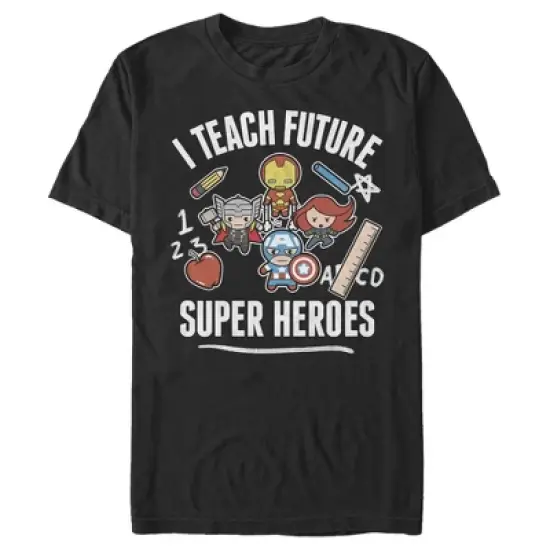 Men's Marvel Avengers Classic I Teach Super Heroes T-Shirt image {4}