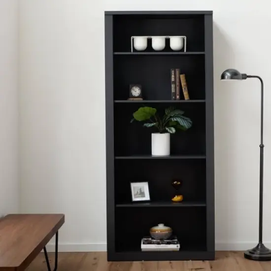 72" Elaine 5 Shelf Standard Bookcase - Brookside Home image {11}
