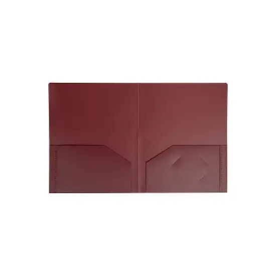 JAM Paper 2-Pocket Heavy Duty Folders Burgundy 108/Pack (383Hbgb) 383HBGB image {1}