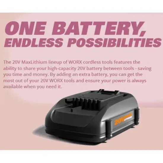 Worx WG162 20V Power Share 12" Cordless String Trimmer & Lawn Edger image {2}