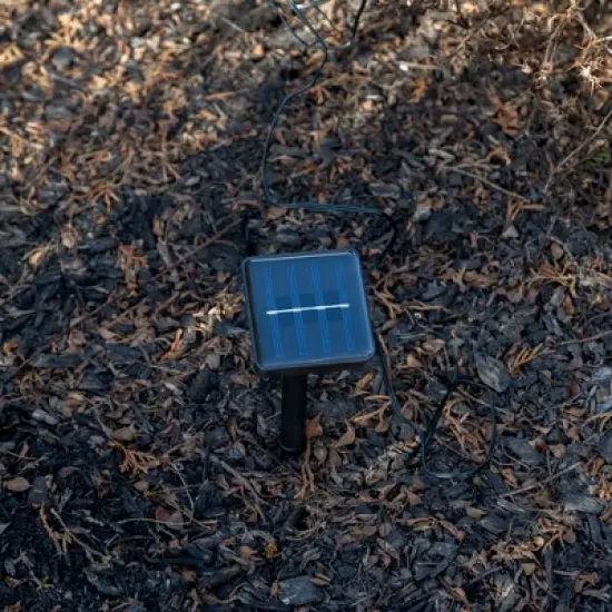 LumaBase Solar-Powered String Lights with Faceted Balls image {3}