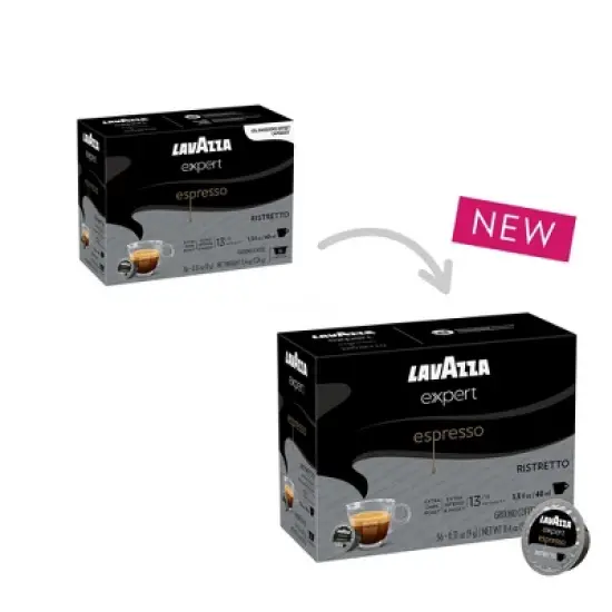 Lavazza Expert Espresso Ristretto Capsules, Extra Dark Roast, Arabica and Robusta Blend, Compatible with Lavazza Classy Machines (36 Capsules) image {1}