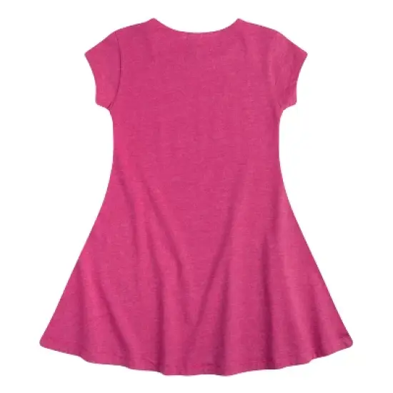 Girls' - Barbie - Holiday & Christmas Fit & Flair Cap Sleeve Graphic Dress image {2}