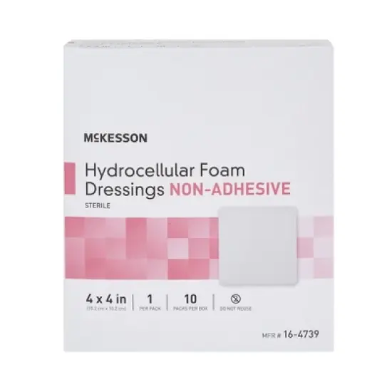 McKesson Foam Dressing, Non-Adhesive, 4 x 4 in image {1}