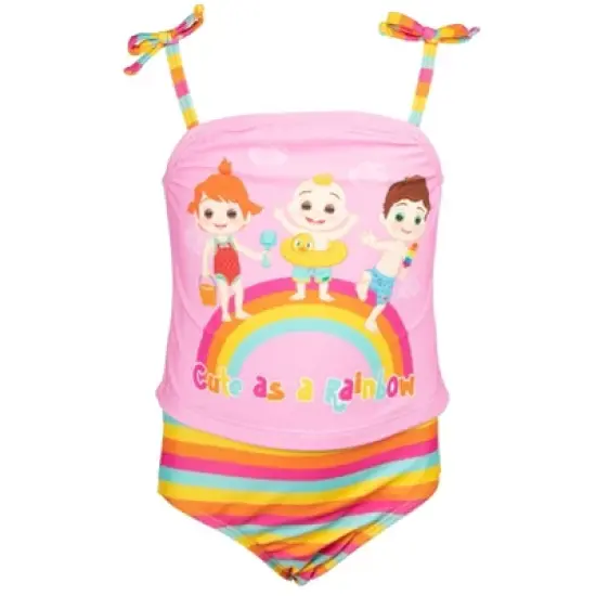 CoComelon Tomtom Yoyo JJ Baby Girls Tankini Top and Bikini Bottom Swim Set Infant image {2}