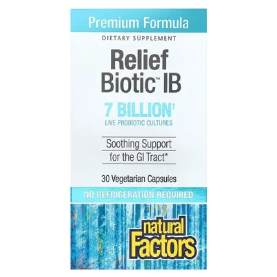 Natural Factors ReliefBiotic&trade; IB, 7 Billion, 30 Vegetarian Capsules image {3}
