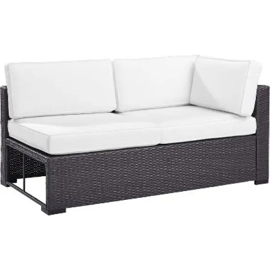 HomeStock Biscayne Outdoor  Wicker Sectional Loveseat image {10}
