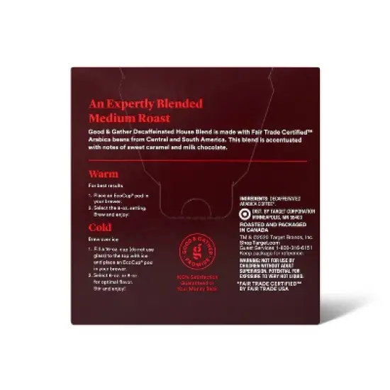 Decaf Medium Roast House Blend Coffee - 16ct Single Serve Pods - Good & Gather&trade; image {2}