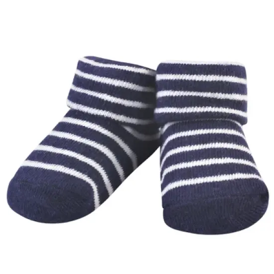 Hudson Baby Infant Boy Cotton Bib and Sock Set 5pk, Homeslice, One Size image {4}