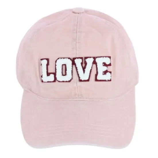 David & Young Women's Chenille Love Lettered Baseball Cap Hat image {5}