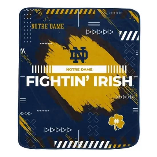 NCAA Notre Dame Fighting Irish Game Tech Ultra Cozy Throw Blanket image {2}