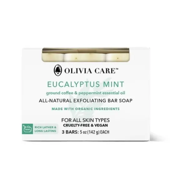 Olivia Care All-Natural Exfoliating Bar Soaps - 15oz/3ct image {4}