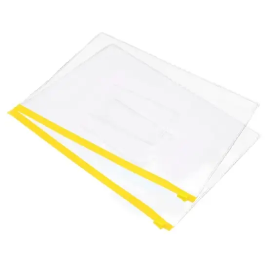 Unique Bargains A5 Size PVC Waterproof Home Office Travel Zip Envelope File Bags 20 Pcs image {4}