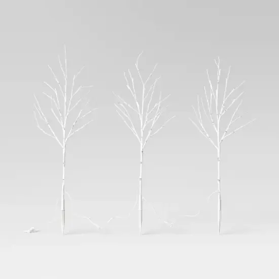 3pc LED Faux Birch Twig Christmas Novelty Sculpture Light Warm White - Wondershop&trade; image {2}