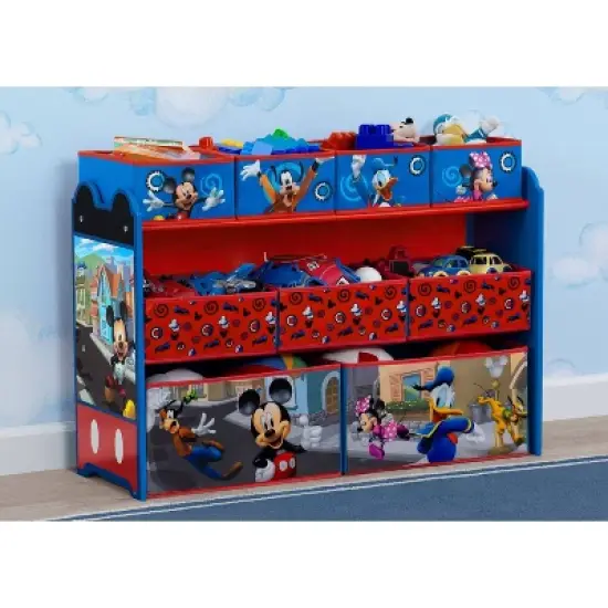 Delta Children Disney Mickey Mouse Deluxe 9 Bin Design and Store Toy Organizer image {1}
