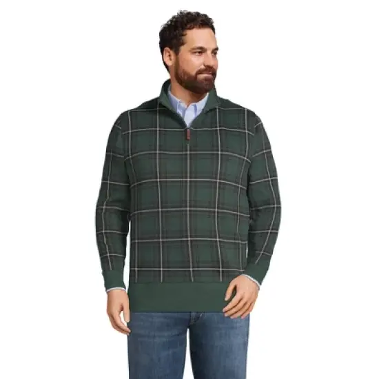 Lands' End Men's Bedford Rib Quarter Zip Sweater image {18}