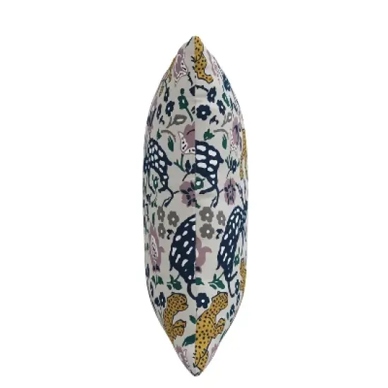 18" x 18" Outdoor Decorative Throw Pillow Leopard Mustard/Plum - Skyline Furniture image {1}