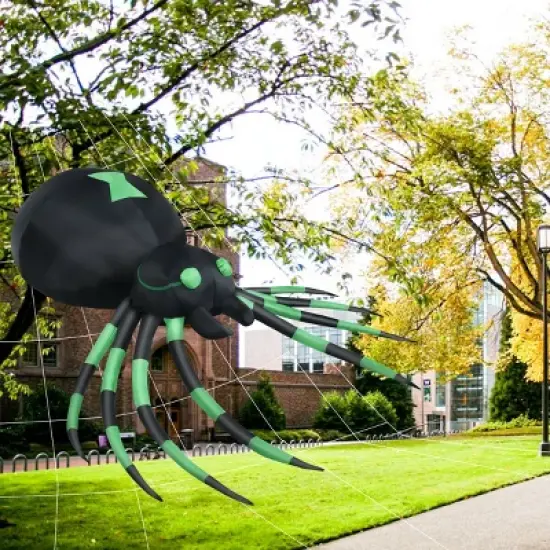 Costway 6FT Halloween Inflatable Blow-Up Spider w/ LED Lights Outdoor Yard Decoration image {2}