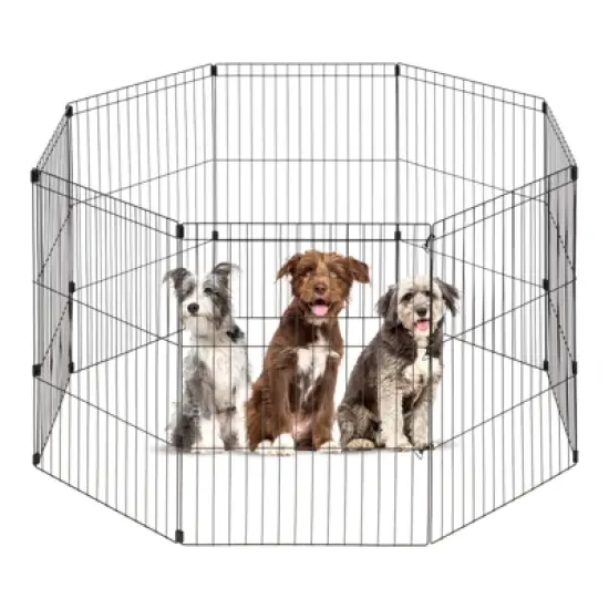 IRIS USA Exercise 8 Panel Wire Metal Pet Playpen for Dog image {8}