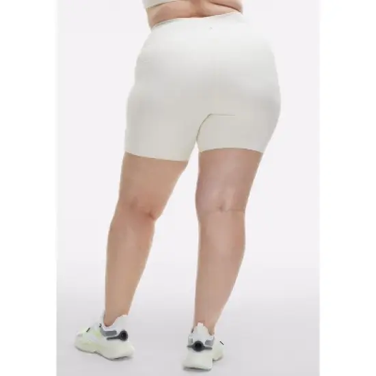 Peloton Women's Cadent 7" High Rise Pocket Bike Short, Pearl image {7}