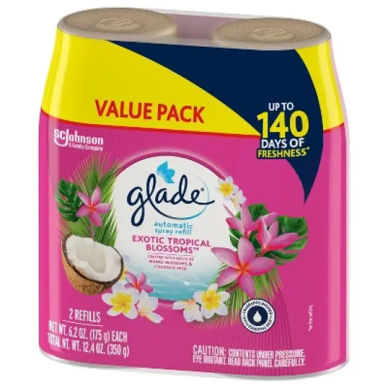 Glade Automatic Spray Air Freshener - Exotic Tropical Blossoms - 6.2oz/2pk image {12}