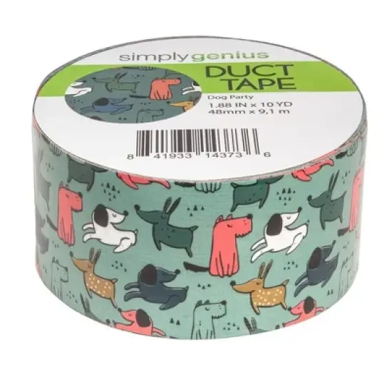 Simply Genius Single Roll Patterned Duct Tape Roll, Craft Supplies For Kids Adults, Colored Duct Tape Colors, Dog Party image {1}