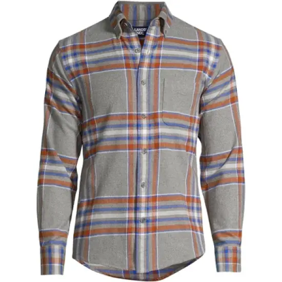 Lands' End Men's Tailored Fit Flagship Flannel Shirt image {1}