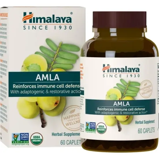 Himalaya Organic Amla Natural Antioxidant for Immune Support, 60 Caplets, 1 Month Supply image {4}