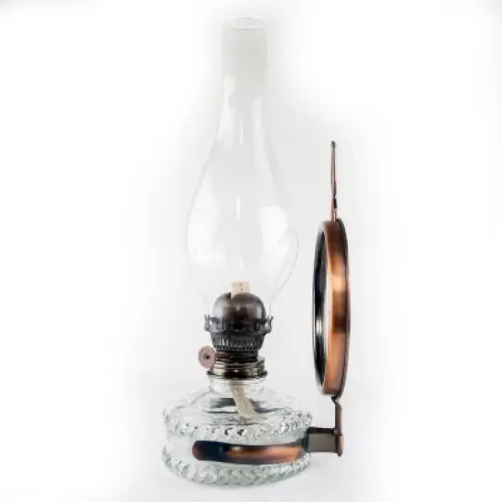 Lehman's Oil Lamp with Reflector - Securely Mounts to Wall or Free Stands, Indoor Kerosene or Oil Lantern, 12" with Reflector, Chimney and Wick image {3}