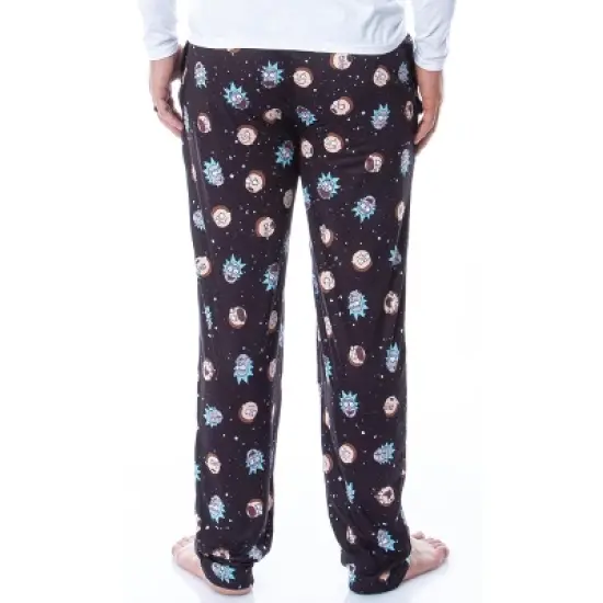 Rick and Morty Mens' Face Expressions Toss Print Pajama Sleep Lounge Pants image {3}