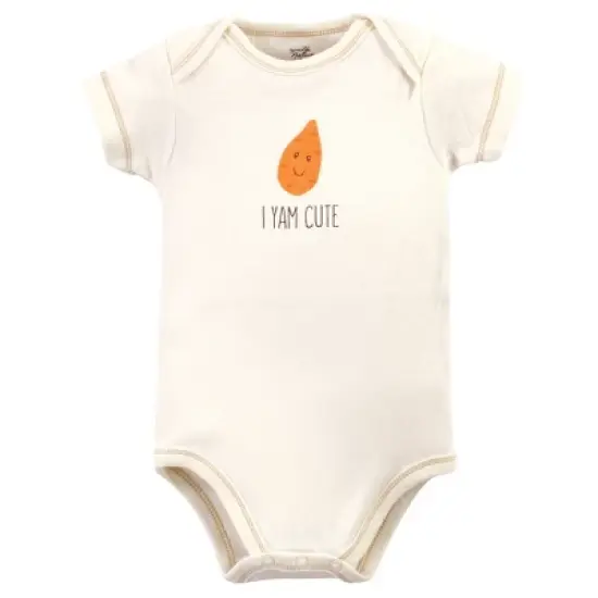 Touched by Nature Organic Cotton Bodysuits 5pk, Corn image {1}