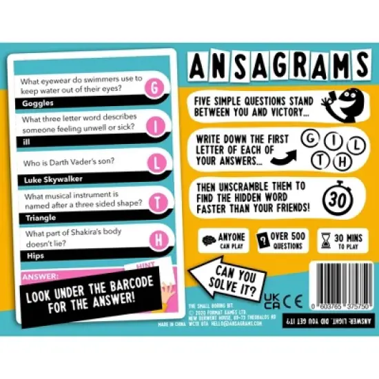 Asmodee Ansagrams Travel Board Game image {2}