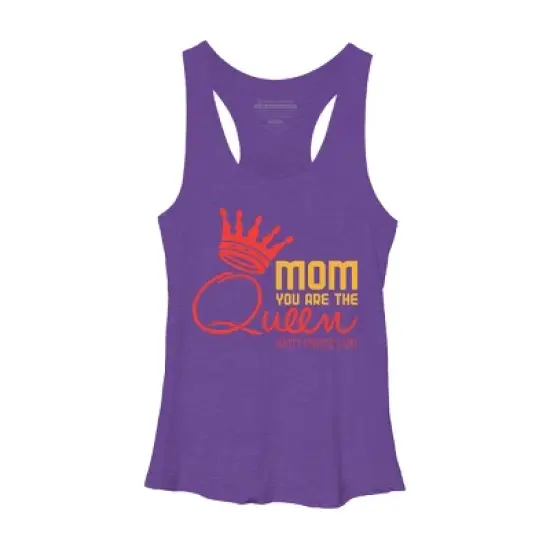 Women's Design By Humans Mother's Day Mom You Are The Queen By tmsarts Racerback Tank Top image {4}