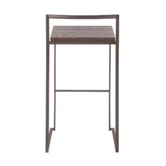 Set of 2 Fuji Industrial Stackable Barstools - LumiSource image {4}