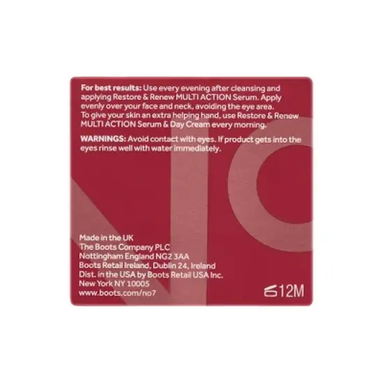 No7 Restore & Renew Multi Action Face & Neck Night Cream - 1.69 fl oz image {8}