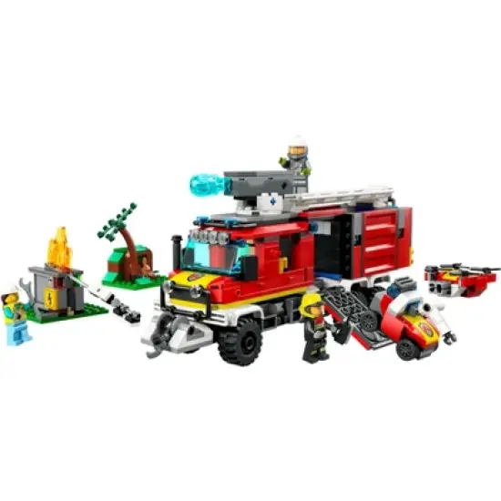 LEGO City Fire Command Unit Set with Fire Engine Toy 60374 image {1}