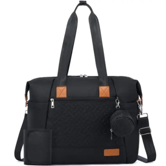 Itopfox Large Waterproof Diaper Tote with Changing Pad, Multi-Pocket Design for Baby Essentials, Travel-Friendly and Durable image {7}