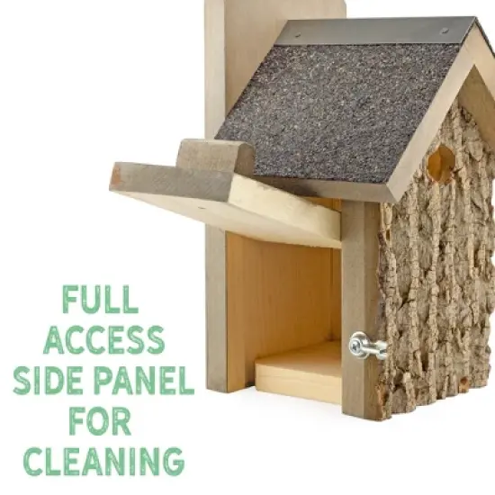 Uncle Dunkels Ultimate Wren and Chickadee Birdhouse; Rustic Handmade Small Bird Nesting Box image {6}