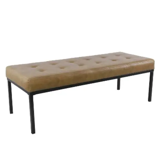 Tufted Metal Bench - HomePop image {9}