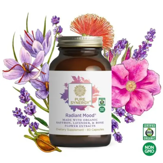 Pure Synergy Radiant Mood&reg; &ndash; Natural Mood, Relaxation & Sleep Support | 60 Capsules image {1}