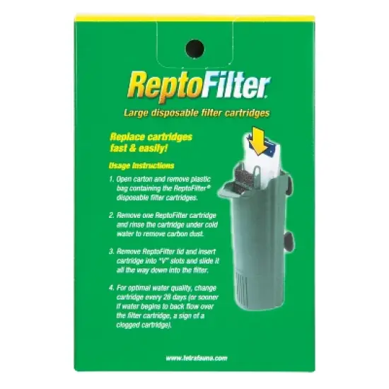 Tetra Fauna Repto Filter Ready-to-Use Disposable Aquarium Filter Cartridges - L image {1}