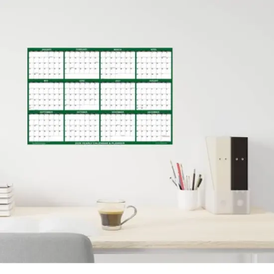SwiftGlimpse 32"x48" 2026 Wall Calendar Green image {6}
