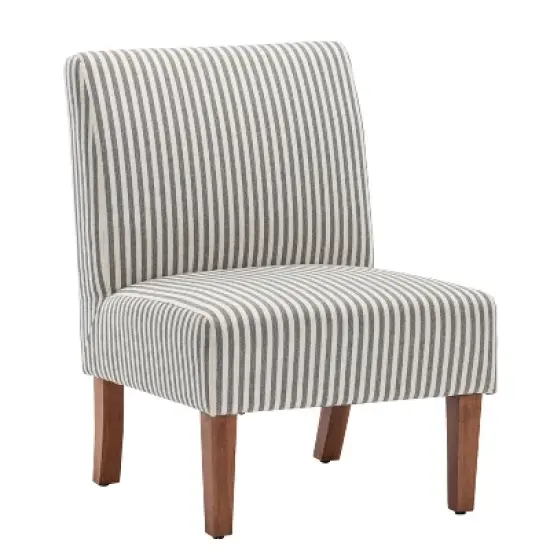 Armless Slipper Accent Chair Striped - WOVENBYRD image {1}