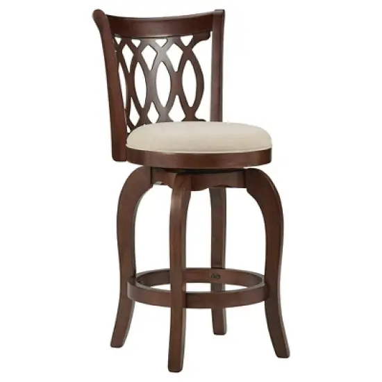 24" Parma Swivel Counter Height Barstool Wood - Inspire Q image {5}