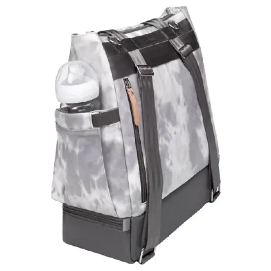 Petunia Pickle Bottom Pivot Backpack Diaper Bag - Smoke Swirl Tie Dye Coated Canvas image {2}
