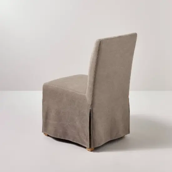 Canvas Slipcover Armless Dining Chair - Hearth & Hand&trade; with Magnolia image {3}
