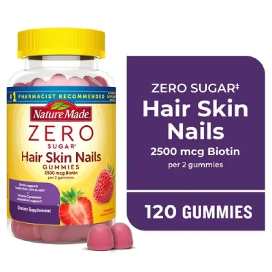 Nature Made Zero Sugar HSN Dietary Supplement Gummies - 120ct image {7}