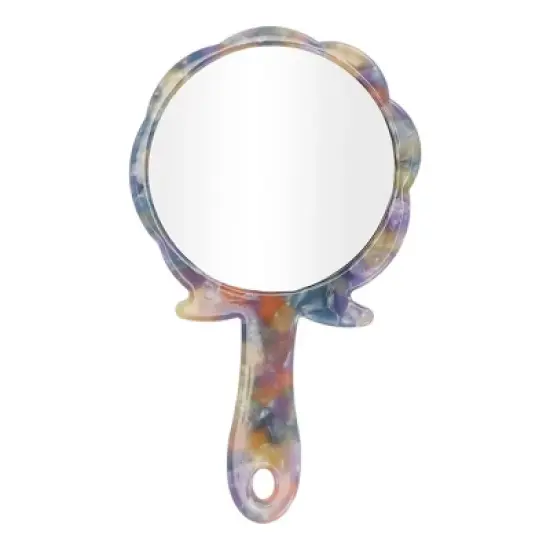 Unique Bargains Rose Shape Handheld Makeup Mirror 1 Pc image {11}