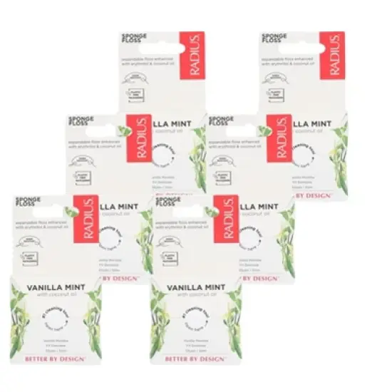 Radius Vanilla Mint With Coconut Oil Sponge Floss - Case of 6/55 yd image {6}