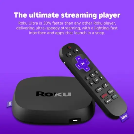 Roku Ultra 2024 Ultimate 4K Streaming Device with HDR10+, Dolby Vision & Atmos Bluetooth & Wi-Fi 6 Voice Remote Pro with Free & Live TV image {2}